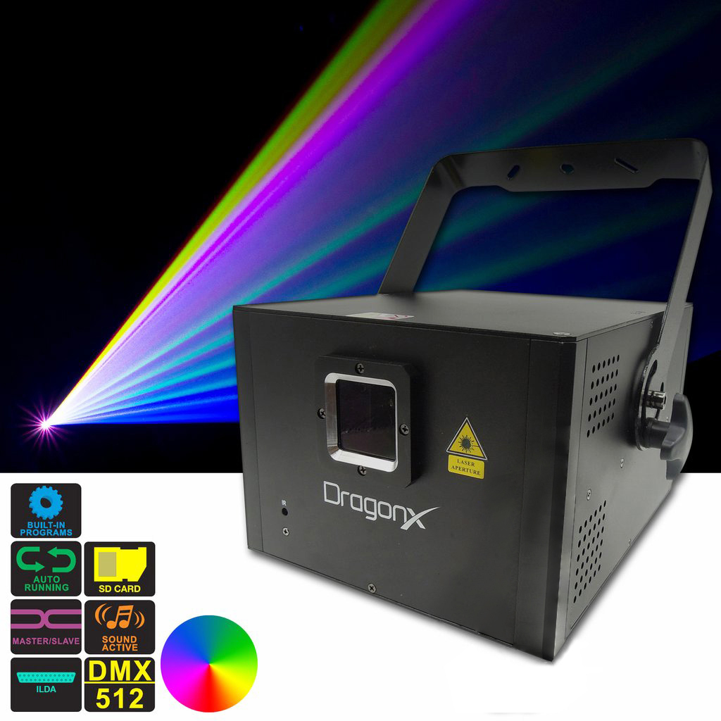 DragonX Hawk 1W RGB Full Color Compact ILDA Programmable Diode Laser  Projector