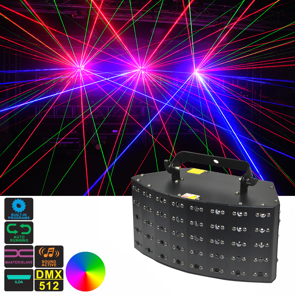 DragonX Laser Light System Projector Beam Array RGB with features